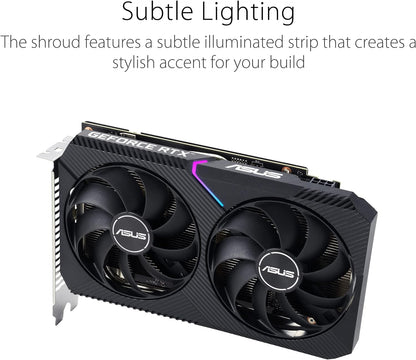 Asus Scheda Video Nvidia Dual GeForce RTX3050 V2 OC 1852Mhz 8GB GDDR6