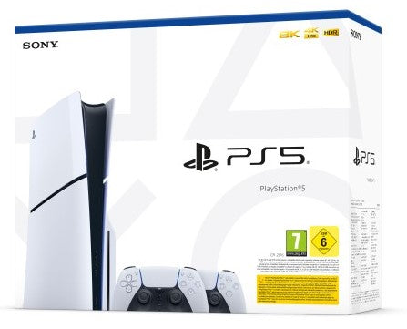 PS5 Console 1TB Standard Slim White + 2 DualSense ITA