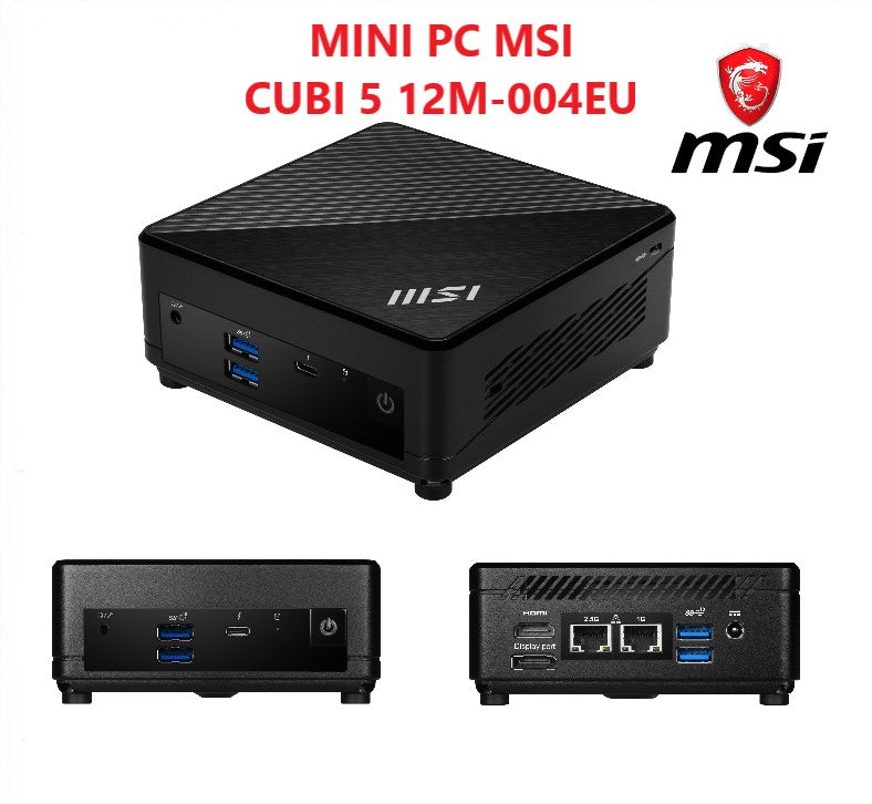 Mini PC MSI Intel Core i3-1215u 8GB Ram 256GB SSD WiFi Bluetooth Windows 11 PRO CUBI 5 12M-004EU