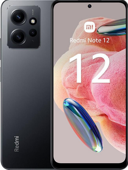 Xiaomi Redmi Note 12 4G Black 4gb ram 128gb memoria Garanzia Italia 6.67"