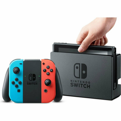 Nintendo Switch 1.1 V2 console neon red/ neon blue New 32GB Touch batteria migliorata