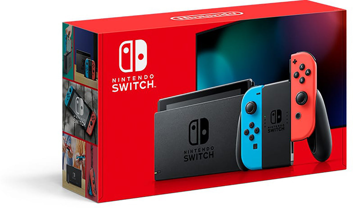 Nintendo Switch 1.1 V2 console neon red/ neon blue New 32GB Touch batteria migliorata